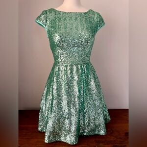 B Darlin Mint Green Sequin Dress